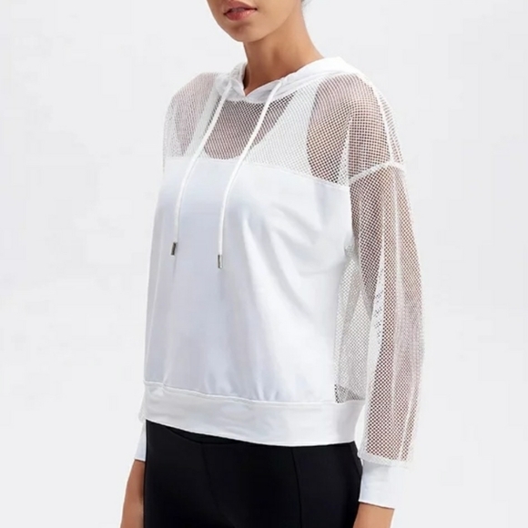 🆕 White Mesh Hoodie - Picture 8 of 8